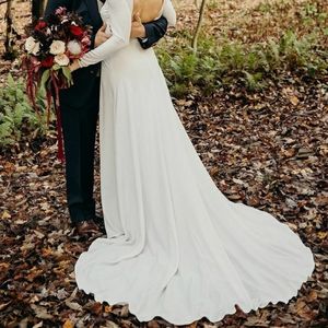 Pronovias Crepe Wedding Skirt Two Piece Dress